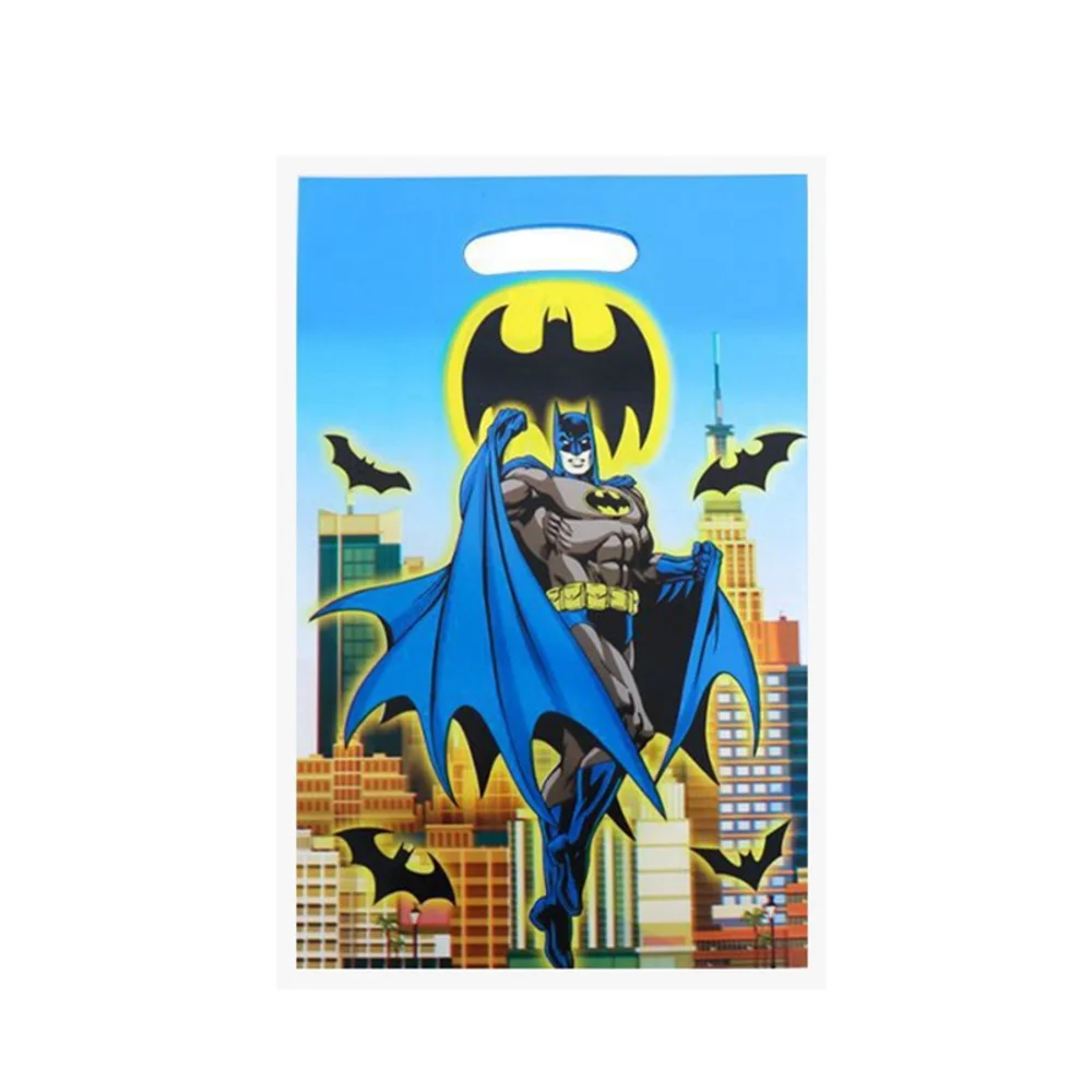 Batman Themed Party Favor Bags - Blue and Black